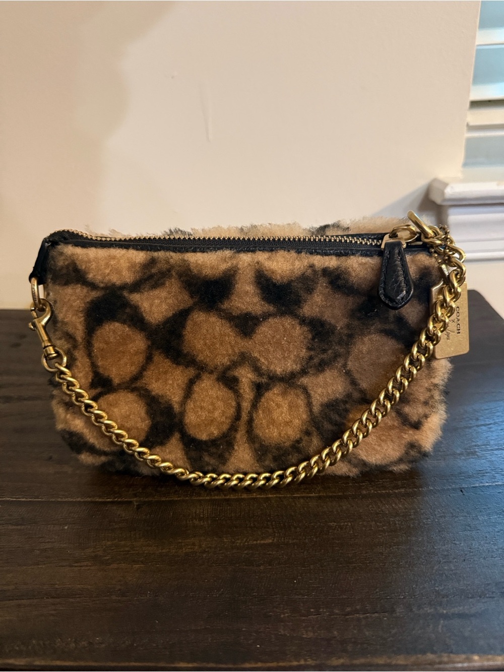 Coach x JLo Collab- Nolita 19 in logo Shearling